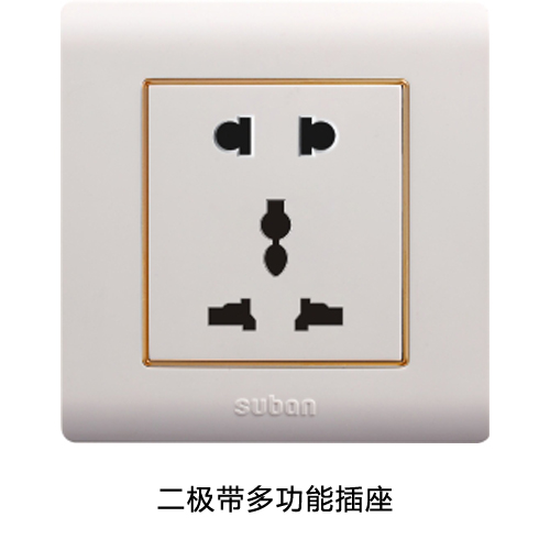二极带多功能插座